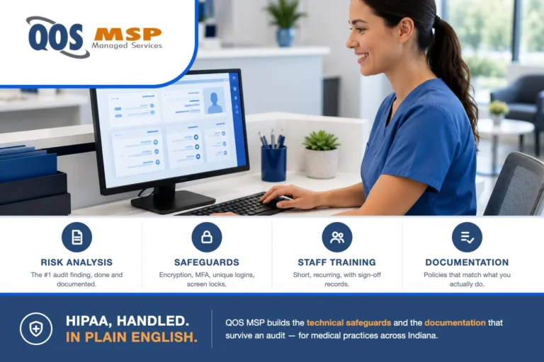 HIPAA compliance for small Indiana medical practices - QOS MSP safeguards and documentation