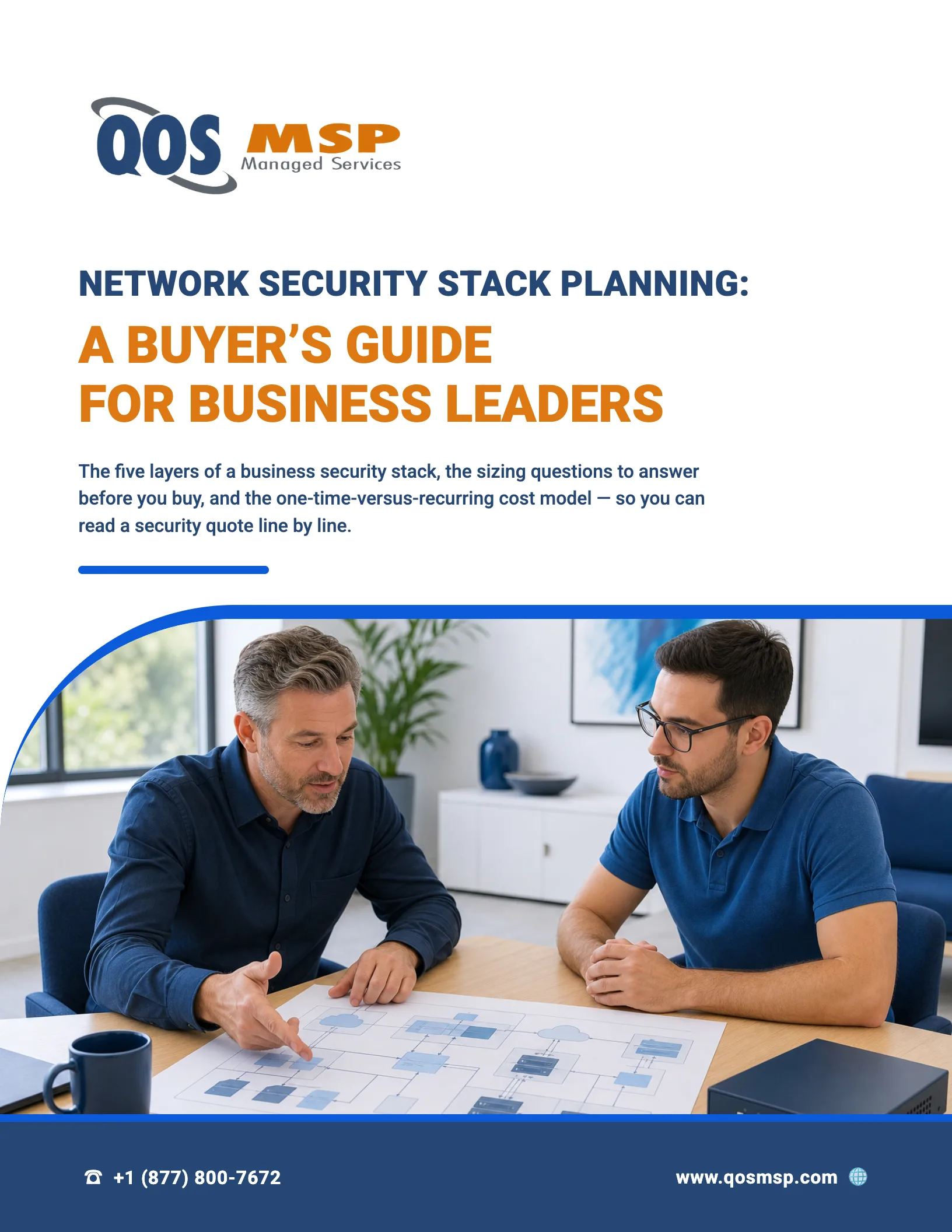 Network Security Stack Planning Guide cover from QOS MSP